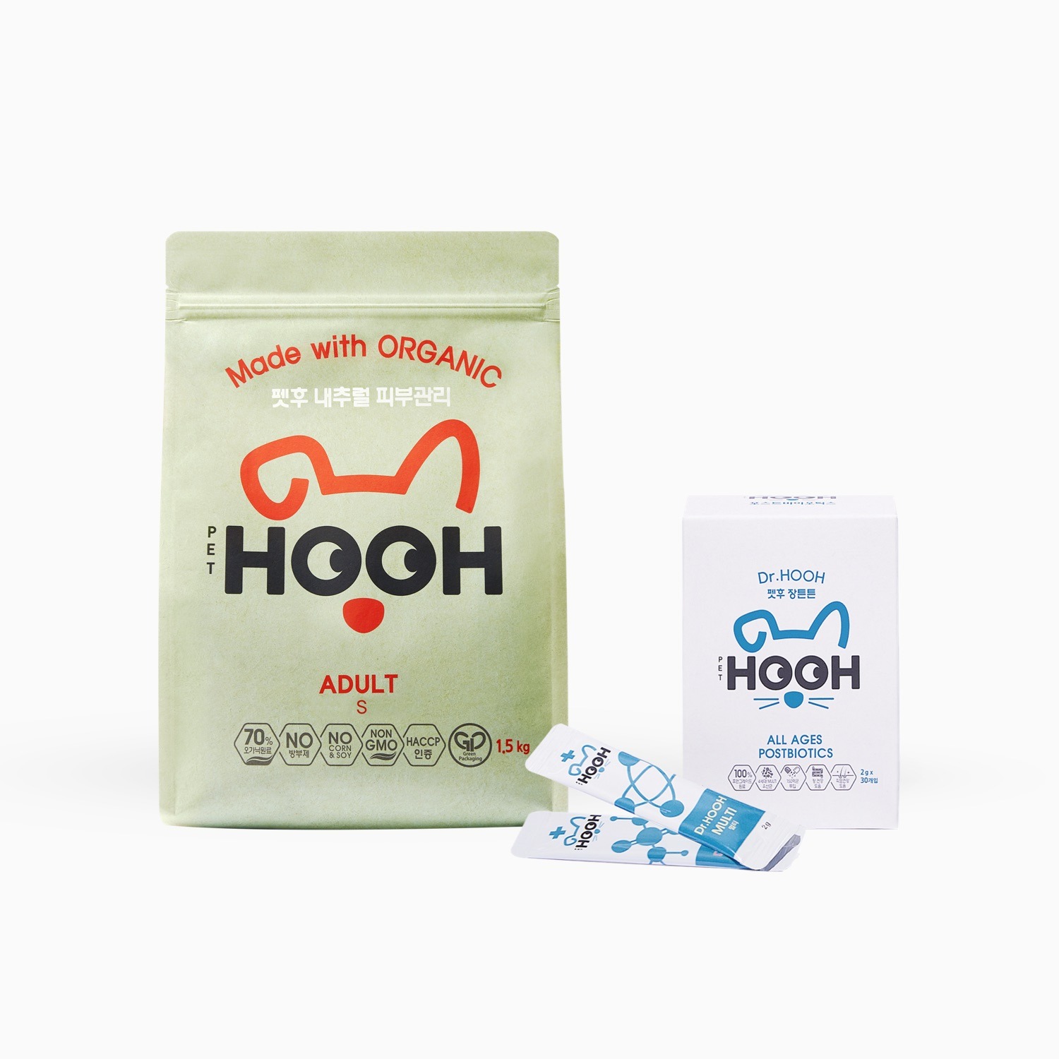 [내맘대로 구성] 펫후 강아지 유기농 사료 3kg + Dr.HOOH 분말영양제 30개입